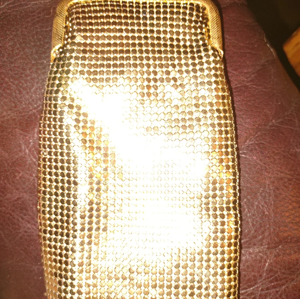 Gold Sequin Cosmetic Pouch - Metallic Makeup Bag
